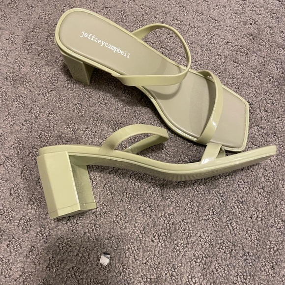 Jeffrey Campbell green strap sandals - Picture 2 of 2